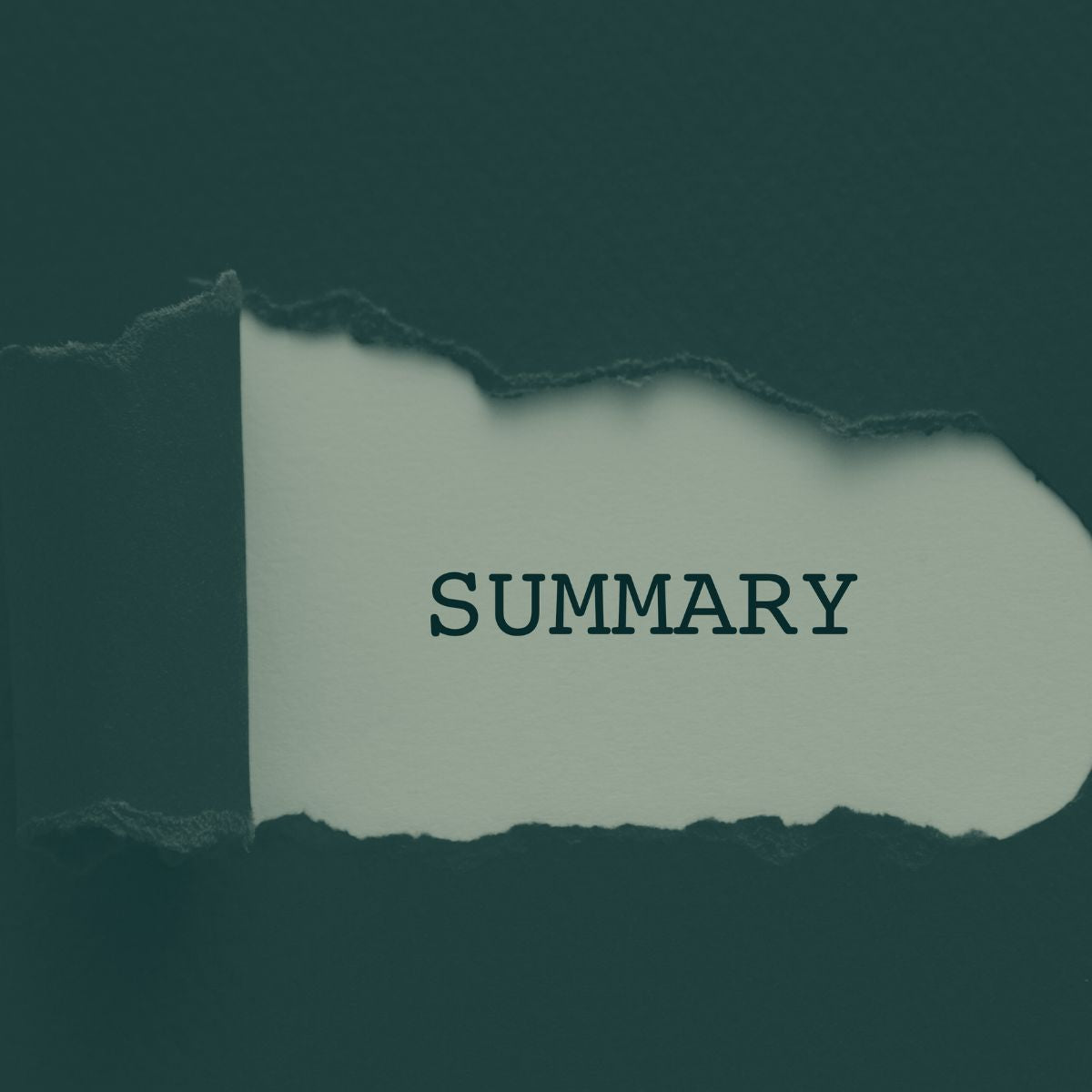 A symbolic representation of a summary, featuring the word "Summary" revealed on a torn background, used to highlight an overview of the egg freezing guide.