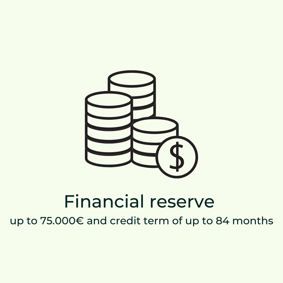 Financial reserve of up to 75,000 euros for fertility treatments, with credit terms of up to 84 months through FertiCredit.