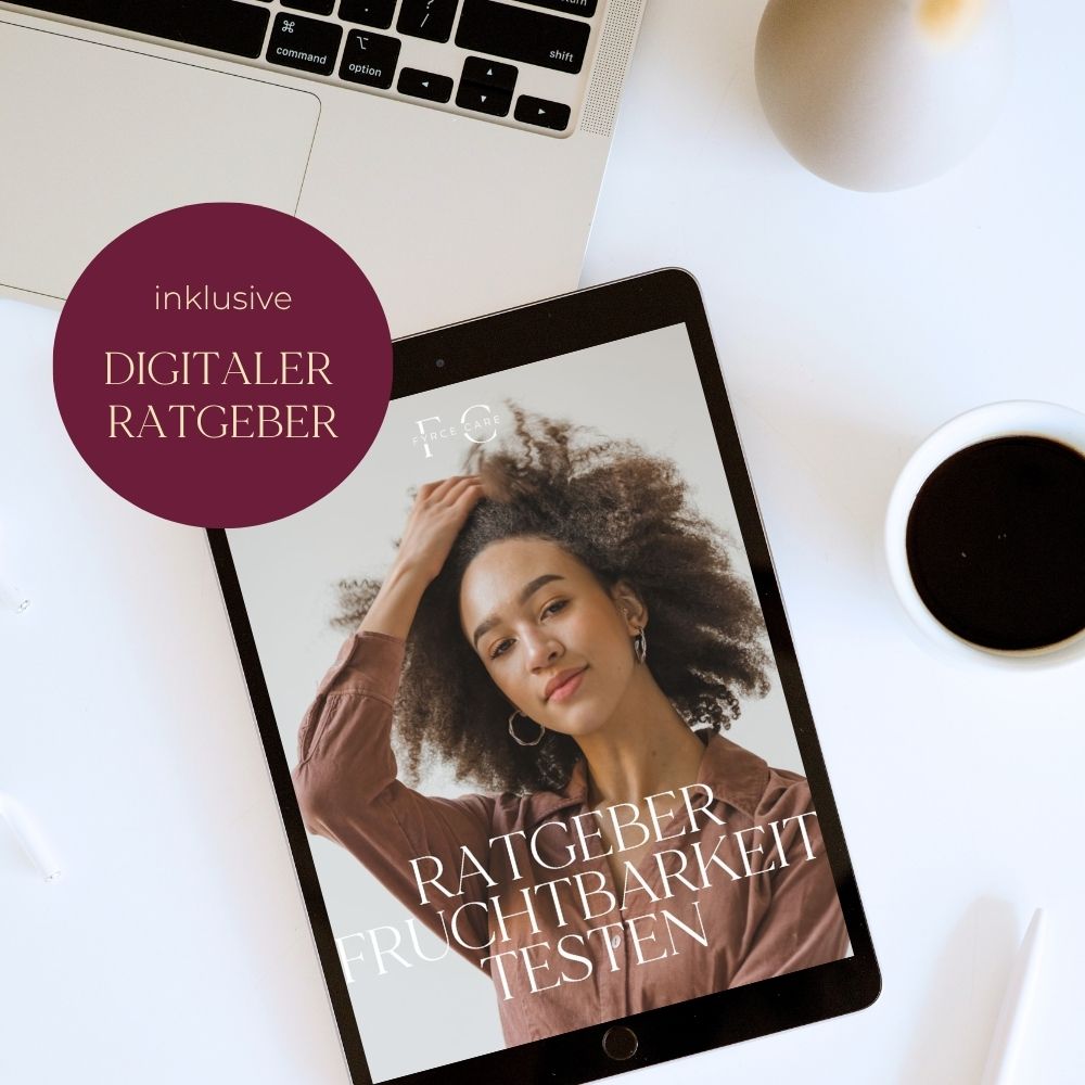 Tablet mit dem kostenlosen digitalen Ratgeber von Fyrce Care