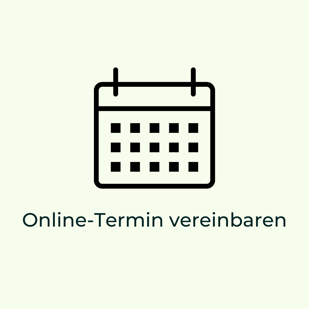 Kalender-Symbol zur Darstellung der Möglichkeit, schnell und unkompliziert einen Online-Termin zu vereinbaren.