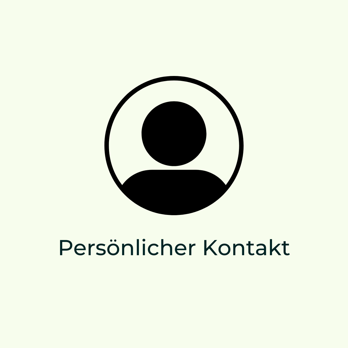 Symbol einer Person, das den persönlichen Kontakt für individuelle Beratung darstellt.