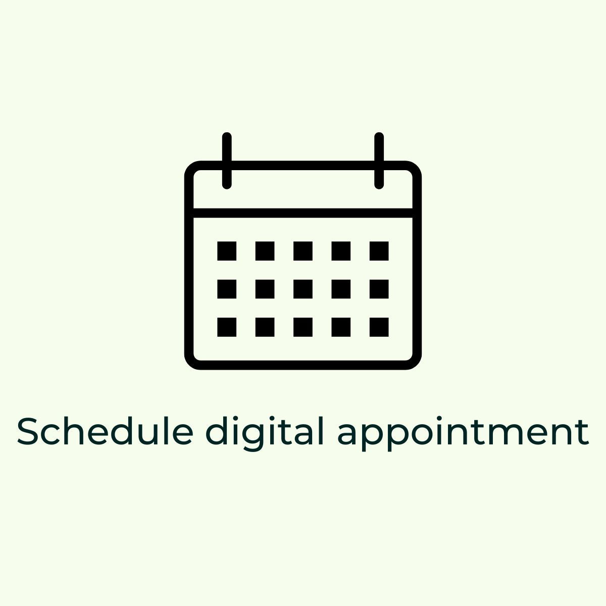 Icon of a calendar representing scheduling a digital appointment for financing egg freezing on the Fyrce Care website.