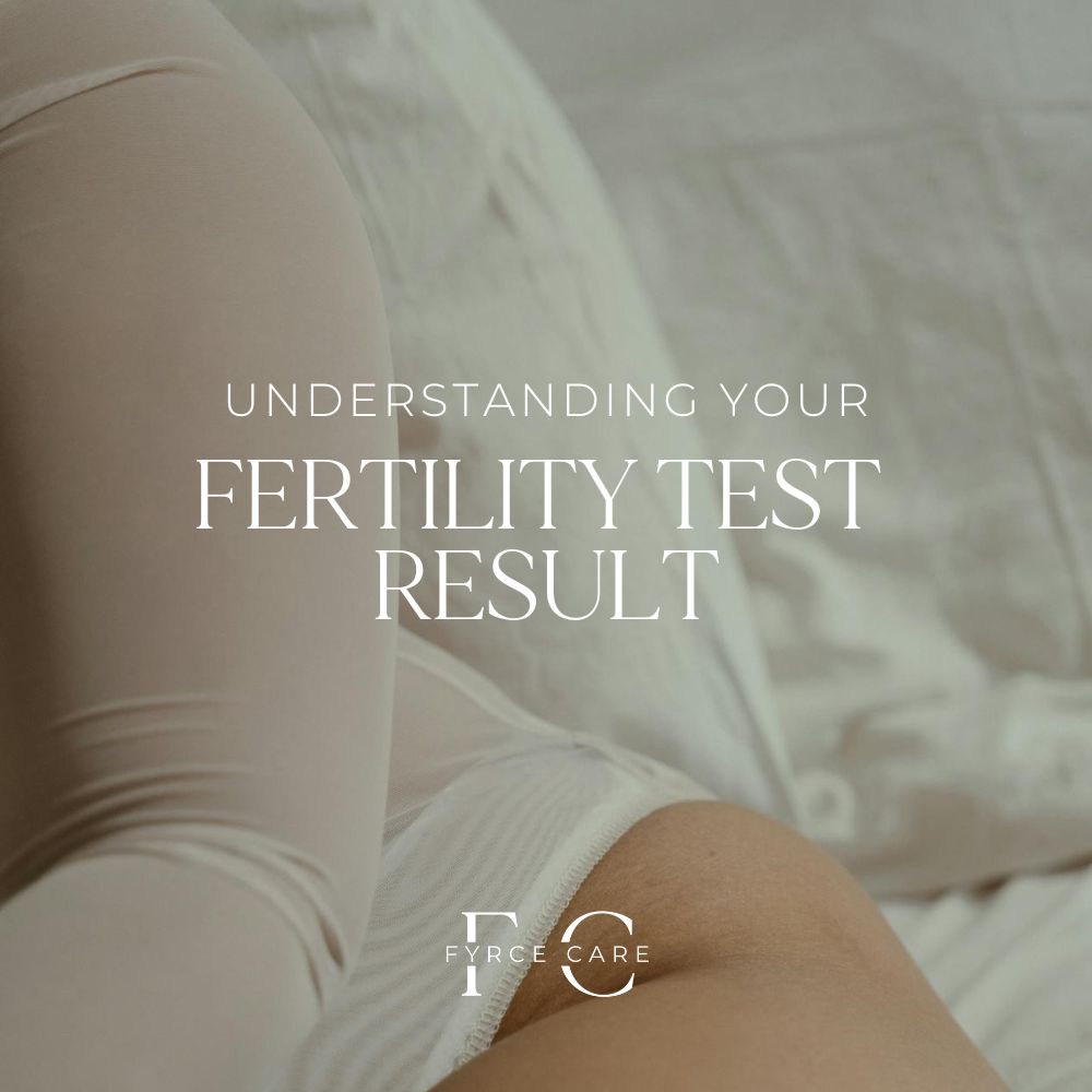 Understanding your fertility test result - Step 3 of the Fyrce Care at-home AMH fertility test process, guiding users through interpreting their hormone test results for insights into their fertility status.